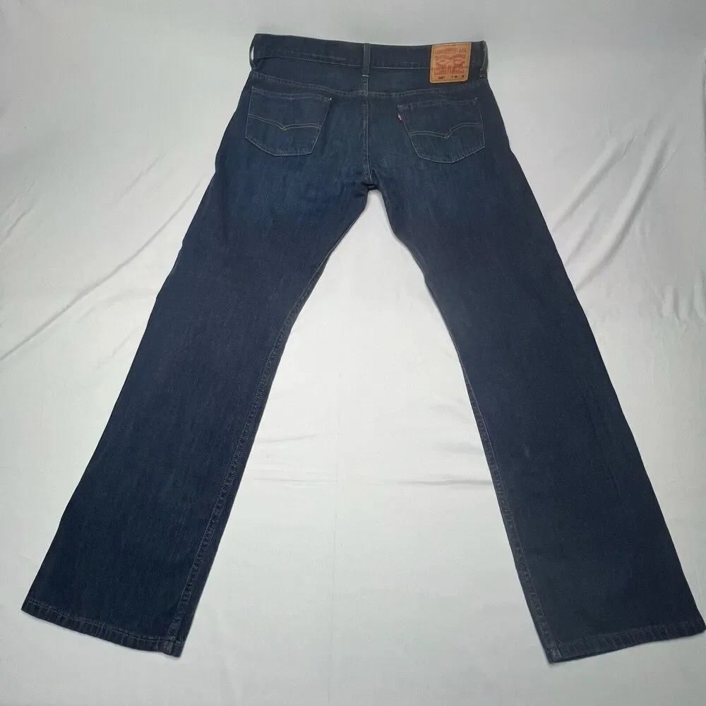Levis 569 Men's Loose Straight Fit Blue Denim‎ Jeans- Size 39x33.5*